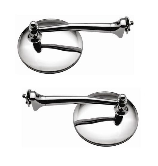 4" STRAIGHT ARM Peep Mirror Outside Side Rear View Door Frame Hot Rat